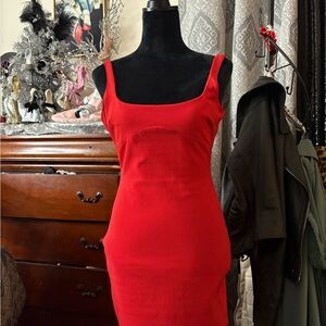 Elegant Red Sleeveless Dress